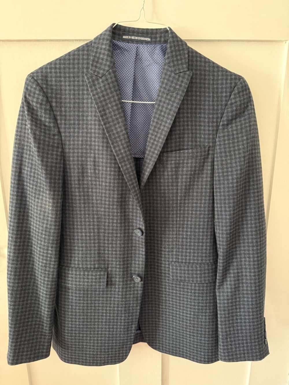 Men's Penguin Grey Check Blazer - Classic Tailored Jacket 36R